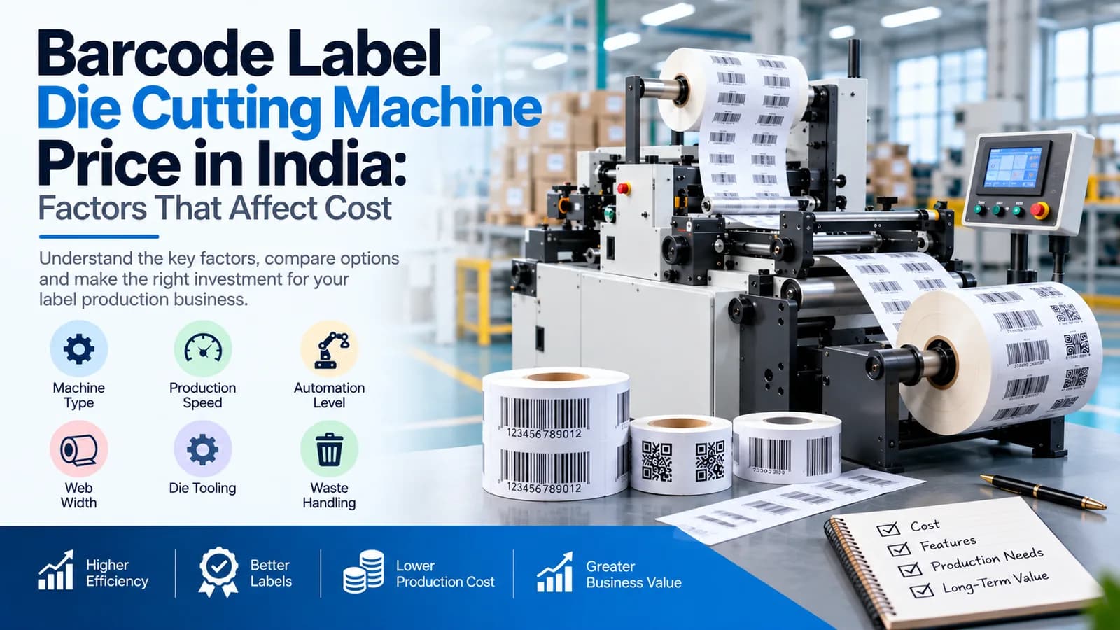 Barcode Label Die Cutting Machine Price in India: Factors That Affect Cost