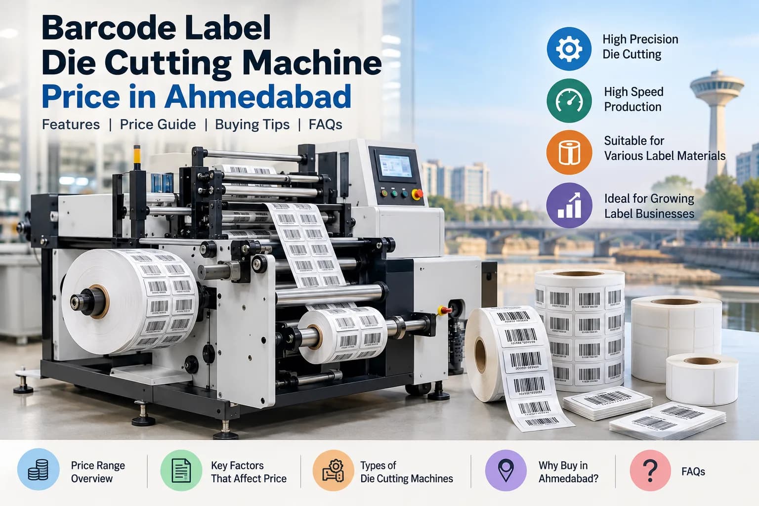 Barcode Label Die Cutting Machine Price in Ahmedabad: Complete Buyer’s Guide