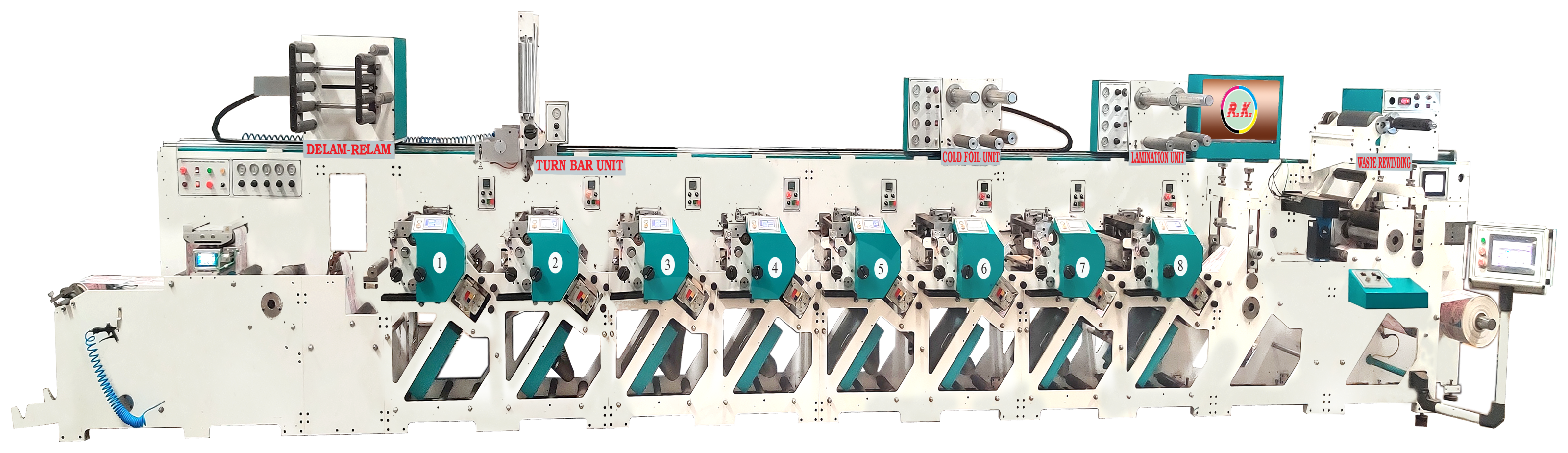 FMS-Nice-P-320-8 Colour Water Bottle Sticker Printing Machine